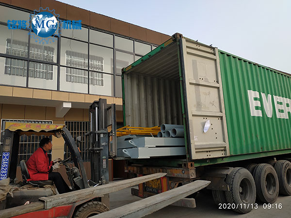 馬來西亞半自動干粉砂漿生產線發貨現場