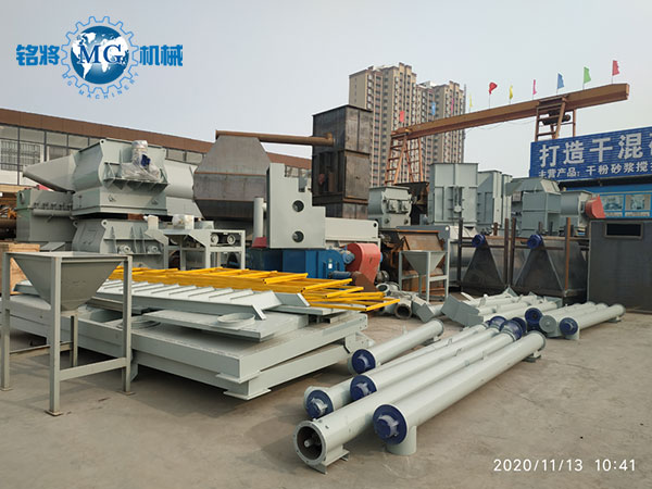 馬來西亞半自動干粉砂漿生產線發貨現場