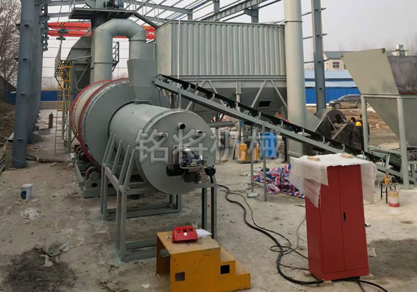 湖北沙子烘干設備安裝現場！