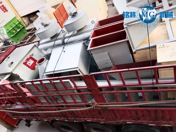 時產8噸半自動干粉砂漿生產線發往蒙古